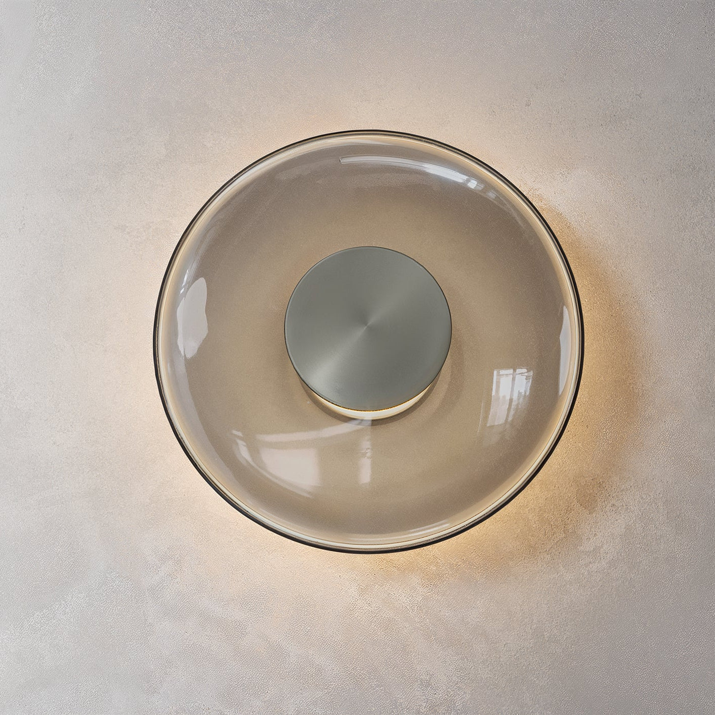 Wall light fixture on a textured wall