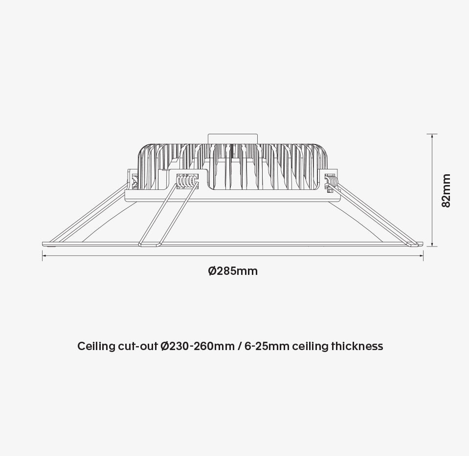 olaus - Twist-LC Ø285 Fixed LED Recessed Downlight
